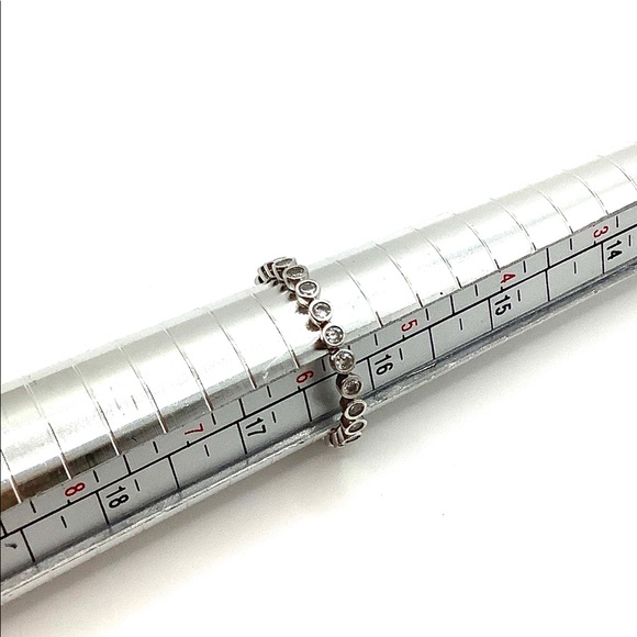 925 KLEO Sterling Silver CZs Eternity Ring Band Size 5.75 - Picture 6 of 7